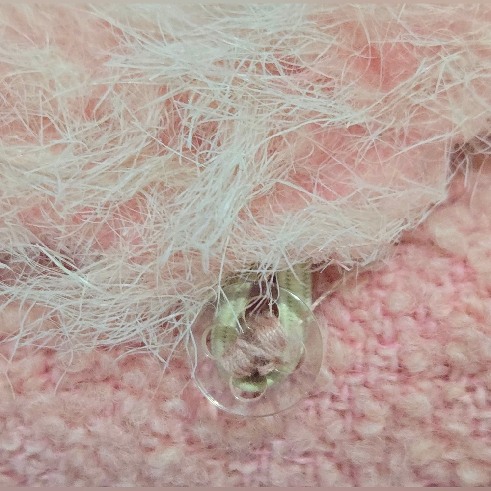 Arden B. LUXE Pink Wool Blend Bouclé Long Coat w/ Removable Faux Fur Collar L - Picture 10 of 12